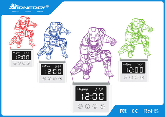 Wireless Stereo Bluetooth Alarm Clock Light Music Speaker For Gift , Logo Custom
