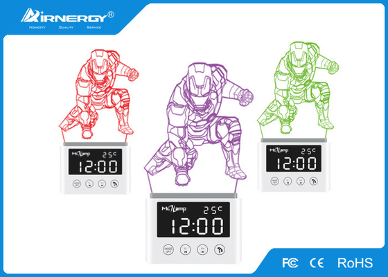 Wireless Stereo Bluetooth Alarm Clock Light Music Speaker For Gift , Logo Custom
