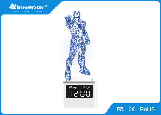 Blue Smart Touch Lamp Speaker With Alarm Clock And Time , 250*120*120mm Size