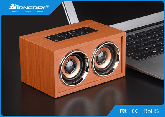 Brown Full Wooden Wireless Speakers Blutooth V3.0+ EDR With TF Card